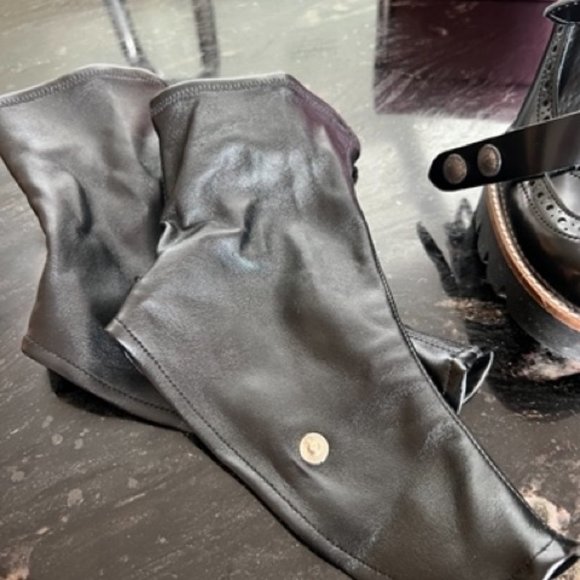 Highly Preppy Combat Heels, High Block Heel with Spats, new w/ box, Combat Boot - Picture 5 of 6